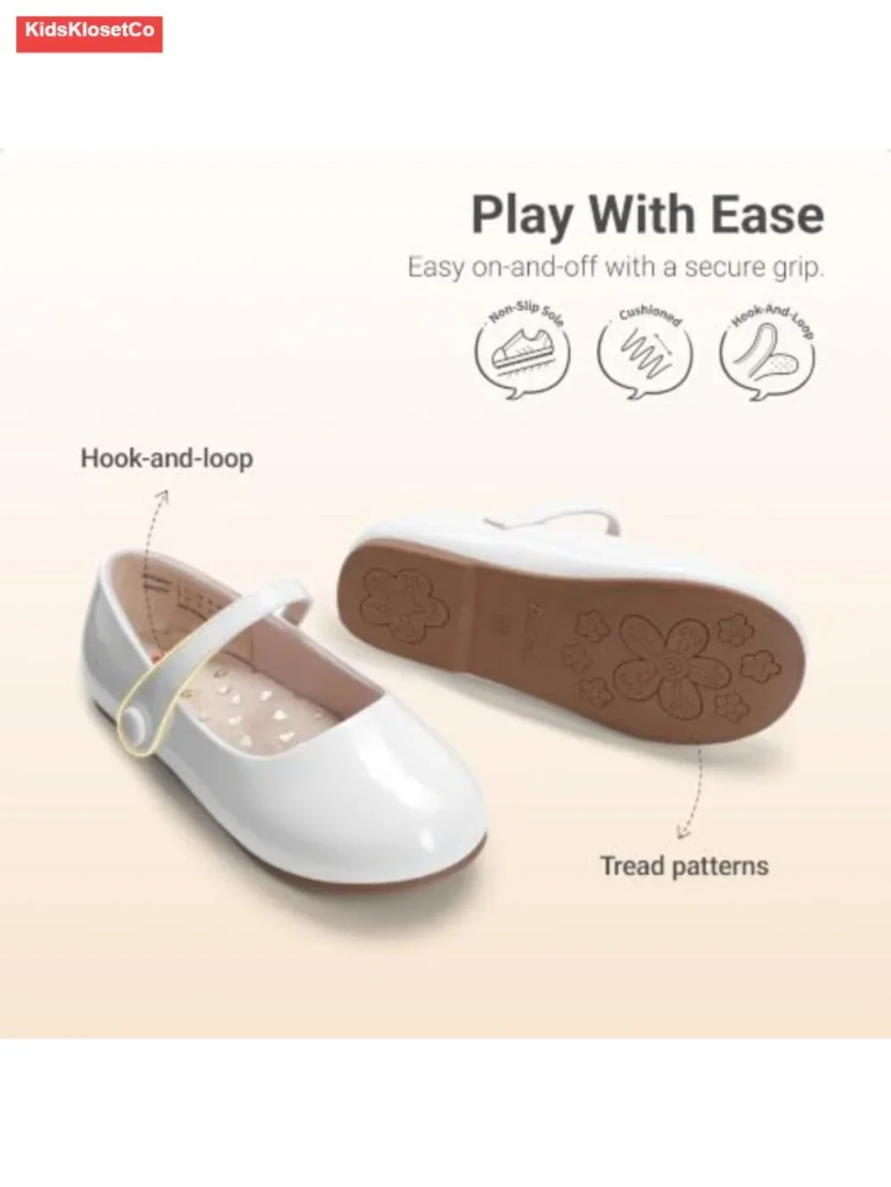 Girls Mary Jane Ballerina Flats with Roomy Toe Cushioned Flexible Dress Shoes